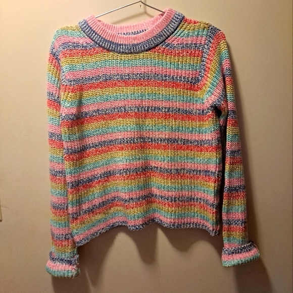 Philosophy Rainbow Stripe Crewneck Knit Sweater Sz S - Picture 7 of 7